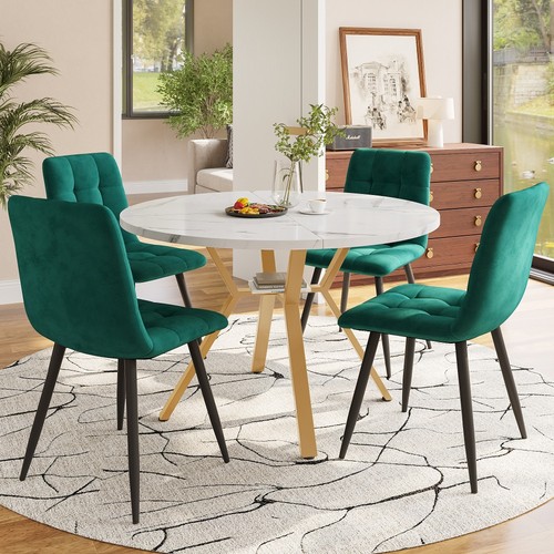 Round dining table velvet - round, &