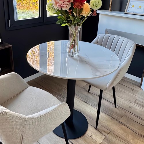 Heavy round tulip dining - round, table