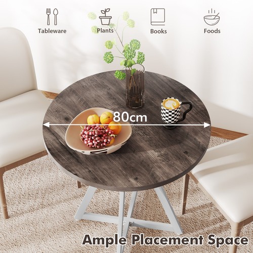 80cm round wooden dining - 80cm,