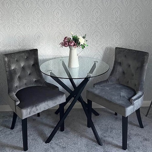 Small round glass dining - small,
