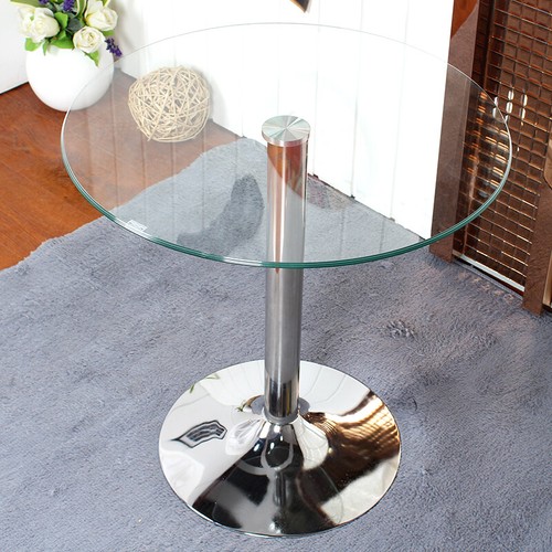 Small round glass dining - dining, table